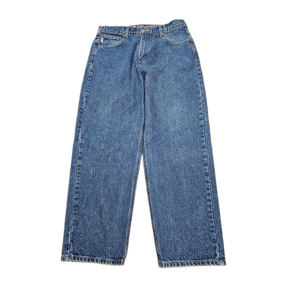 Carhartt B113 DST Relaxed Fit Denim Jeans Dark Stone Blue Mens 36x30